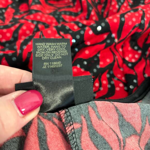 Lane Bryant Women's Dress Sequin Sparkle Red Black Sleeveless Ruched Collar - Picture 11 of 16